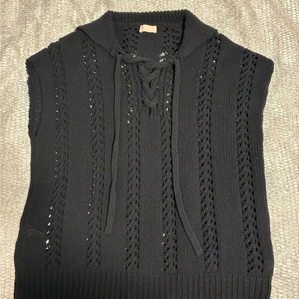 Liu Jo Vest : Cotton/blend   Black Knitwear: New